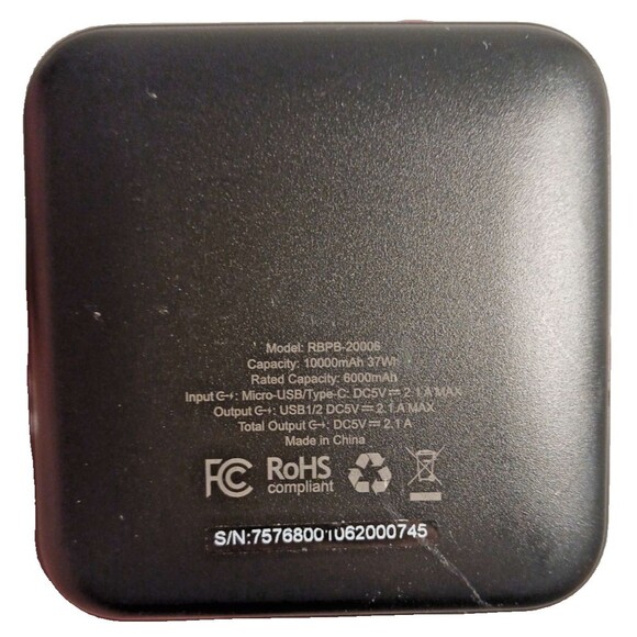 Rosewill White 10000mAh 2 USB Power Bank RBPB-20006 Charge Phone - Picture 2 of 3